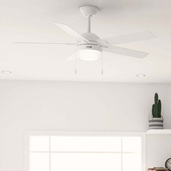 Zeal Matte White 52-Inch LED Ceiling Fan, image 3