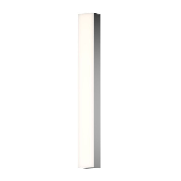 Solid Glass Bar Satin Nickel 24-Inch LED Wall Sconce, image 1