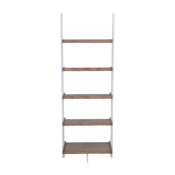 American Heritage Driftwood White Bookshelf Ladder, image 5