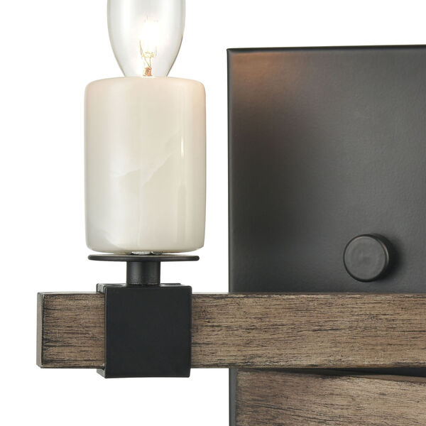 Stone Manor Aspen and Matte Black Two-Light Wall Sconce, image 5