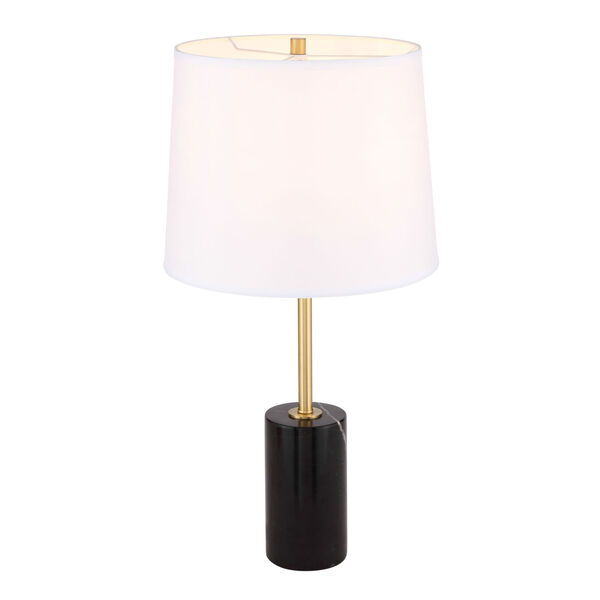 Laurent Brushed Brass and Black 14-Inch One-Light Table Lamp, image 4