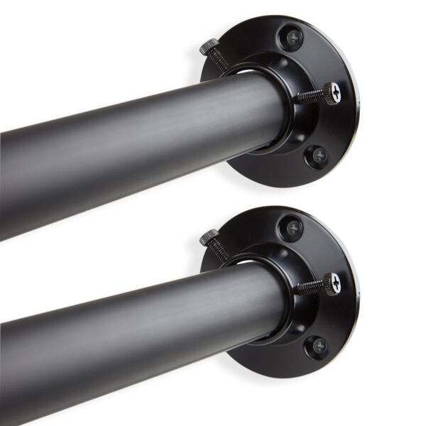 Black 28-48 Inches Adjustable Room Divider Rod and Socket Set, image 1