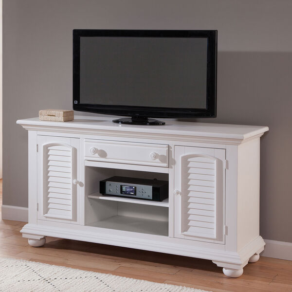 Eggshell White 60-Inch TV Console, image 4