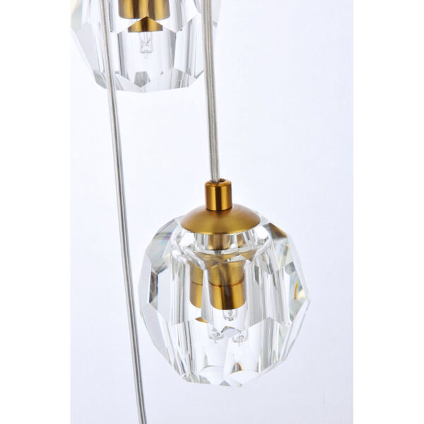 Eren Gold 10-Light Pendant with Royal Cut Clear Crystal, image 6