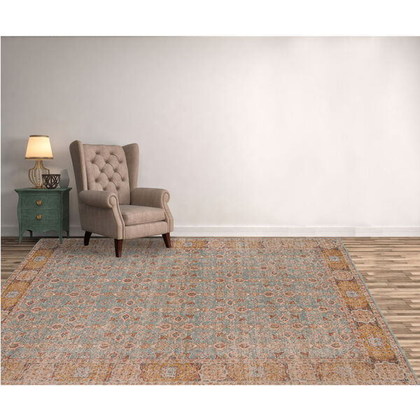 Eternal Teal Rectangle 9 Ft. 10 In. x 13 Ft. 10 In. Rug, image 2
