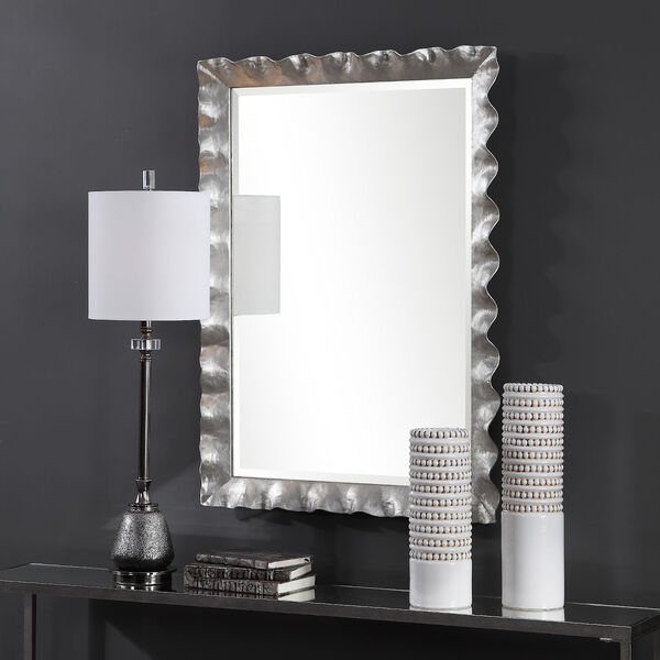 Haya Silver Leaf Vanity Mirror, image 1