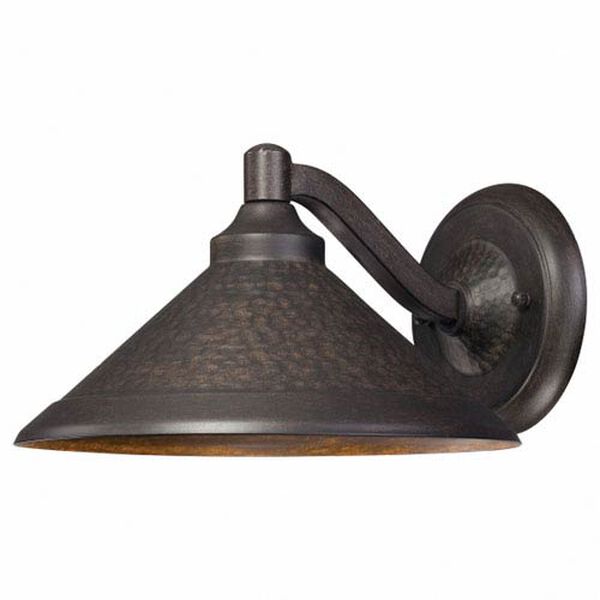 Kirkham One-Light LED Outdoor Wall Mount in Aspen Bronze with Metal Shade, image 1