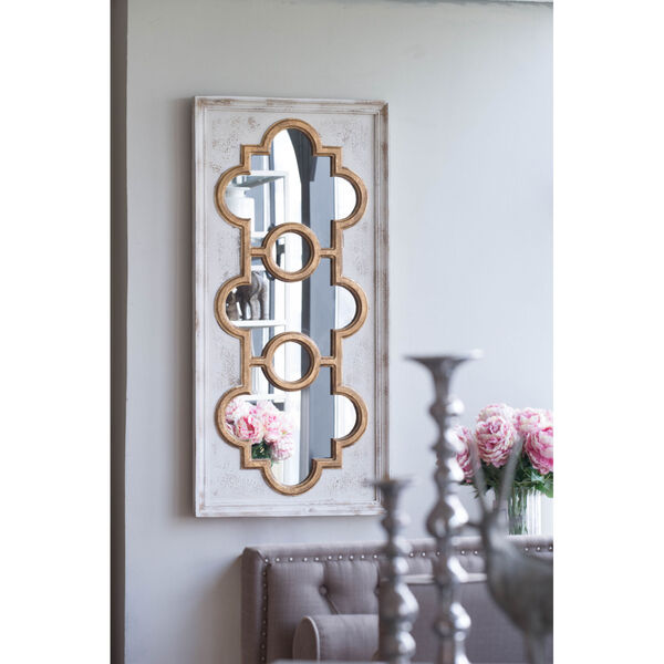 Henley Antique White And Gold Decorative Mirror, image 1