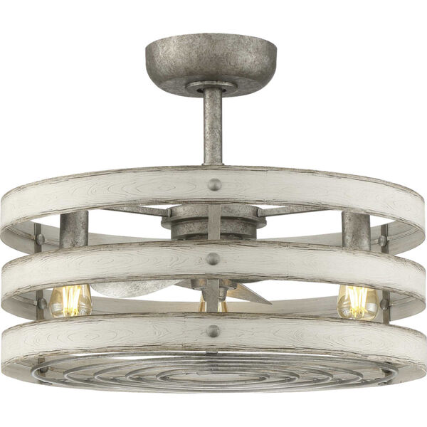 P250012-141-22 Gulliver Galvanized Finish 24-Inch Three-Light LED Ceiling Fan, image 2