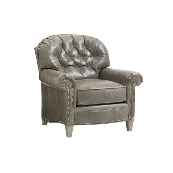 Oyster Bay Brown Bayville Leather Chair, image 4