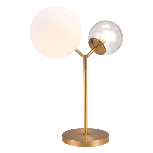 Constance Brass Two-Light Table Lamp, image 1