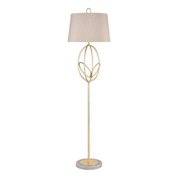 Morely Gold Leaf 64-Inch One-Light Floor Lamp, image 2