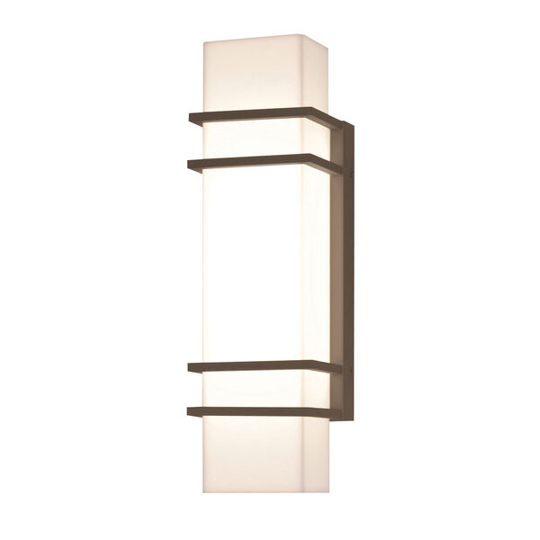 Blaine Textured Bronze 16-Inch 120/277V LED Outdoor Wall Sconce, image 1