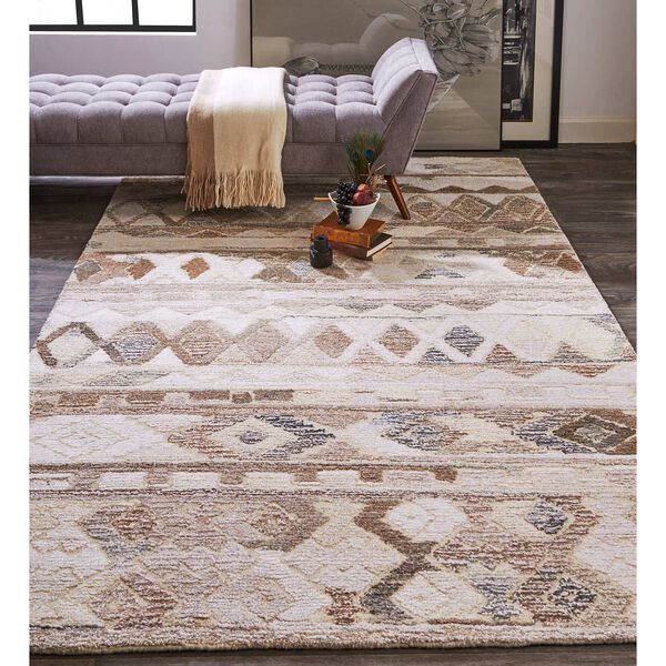 Asher Ivory Tan Gray Area Rug, image 2