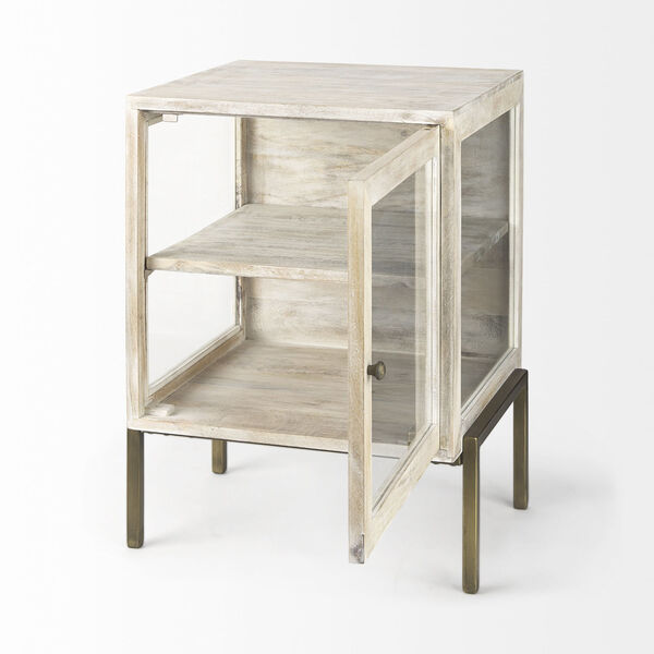 Arelius White and Gold Side Table, image 5