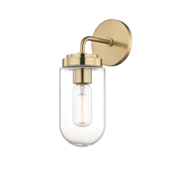 Clara Aged Brass 5-Inch One-Light Wall Sconce, image 1