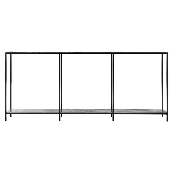 Equinox Black and Nickel Console Table, image 3