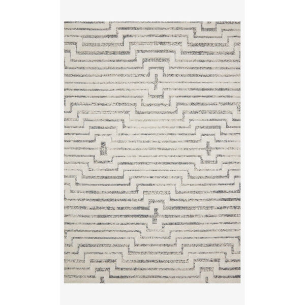 Hagen White and Sky Rectangular: 2 Ft. 7 In. x 4 Ft. Area Rug, image 1