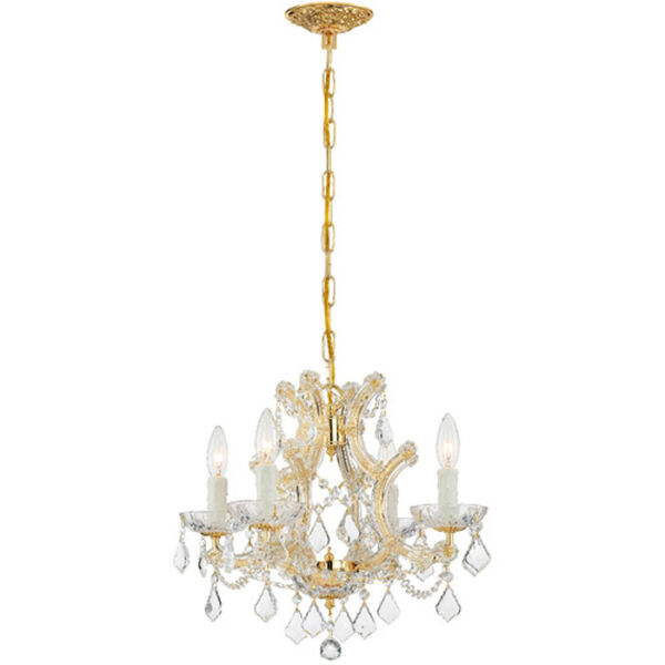 Maria Theresa Gold Four-Light Chandelier, image 2