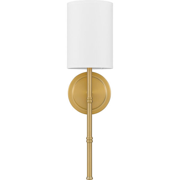 Monica Aged Brass and White One-Light Wall Sconce, image 2