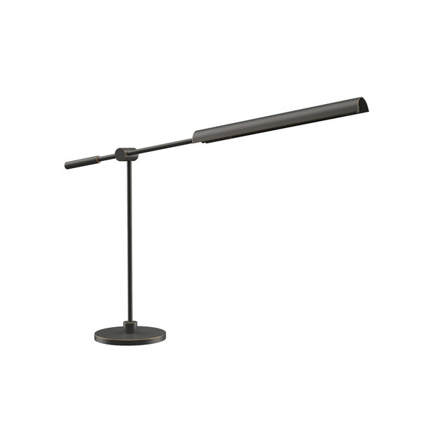 Astrid Urban Bronze Integrated LED Table Lamp with Metal Shade, image 1