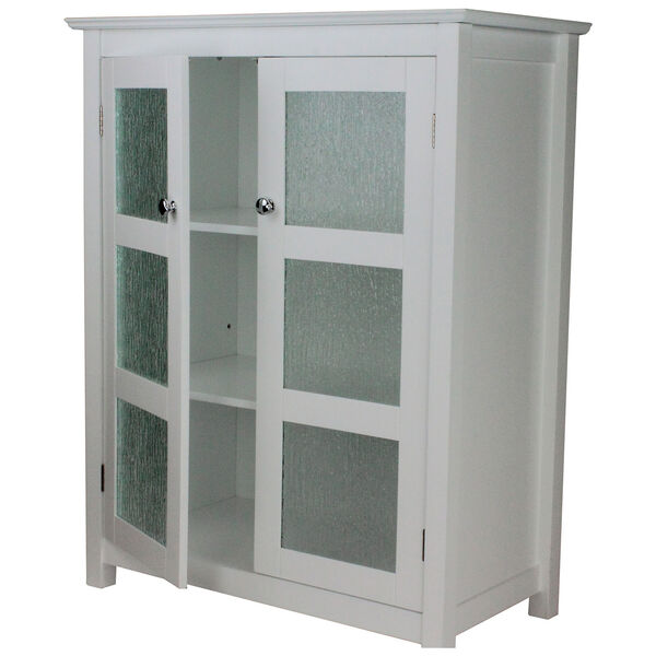 Connor White Floor Cabinet with 2 Glass Doors, image 3