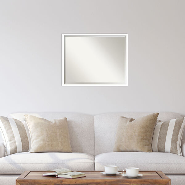 Svelte White 29W X 23H-Inch Decorative Wall Mirror, image 6