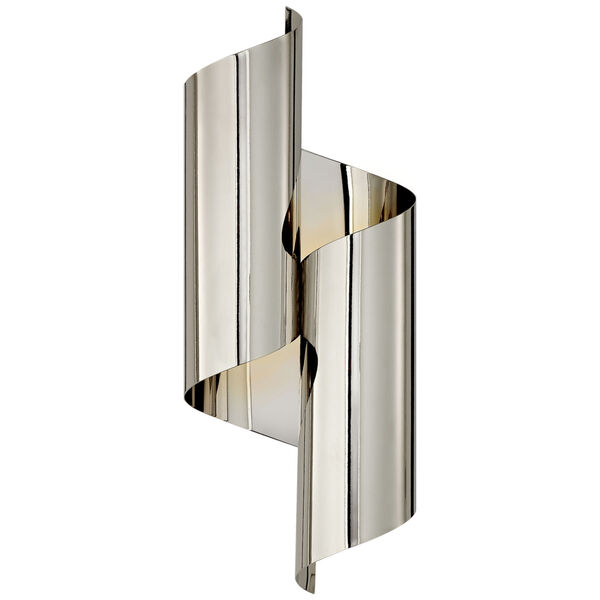Iva Medium Wrapped Sconce in Polished Nickel by AERIN, image 1