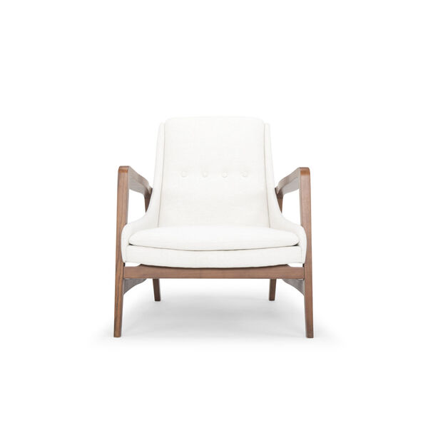 Enzo Flax and Walnut Occasional Chair, image 6