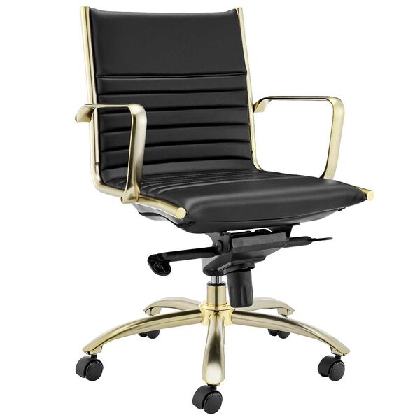 Dirk Black Low Back Office Chair, image 3