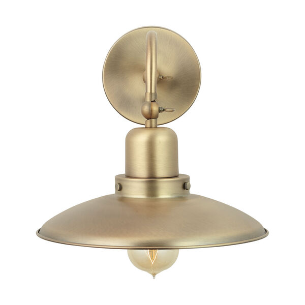 Aged Brass 10-Inch One-Light Sconce, image 7