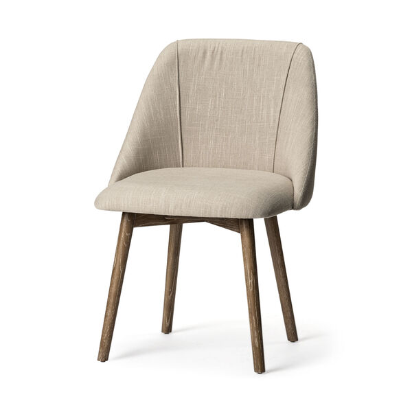Ronald I Cream and Brown Dining Chair, image 1