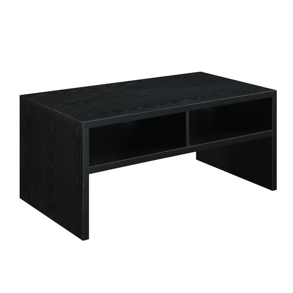 Northfield Admiral Black Deluxe Coffee Table with Shelves, image 1