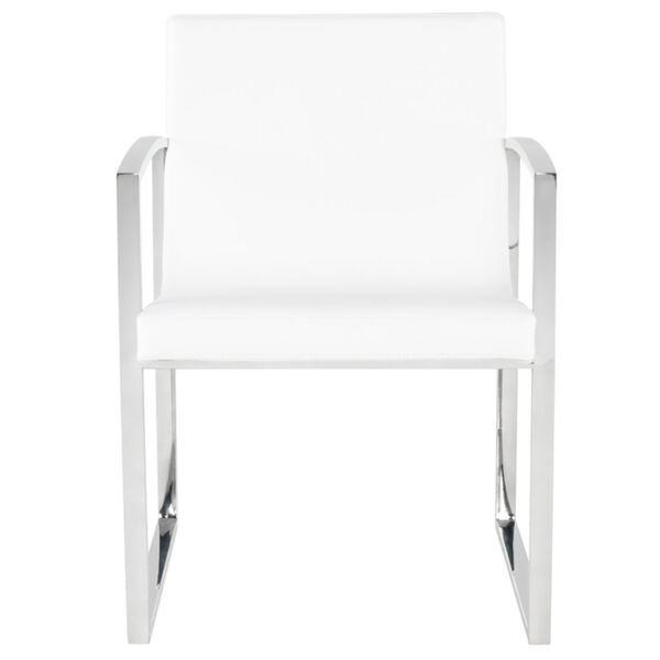 Clara White and Silver Dining Chair, image 2