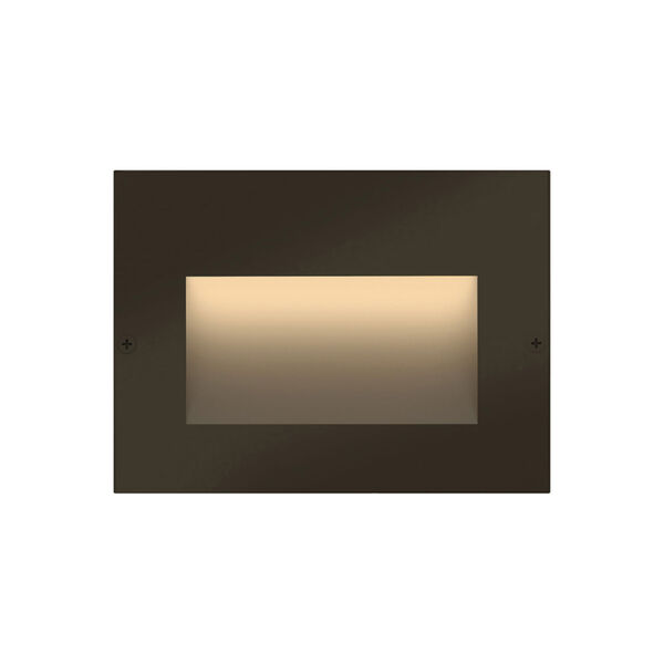 Taper Bronze LED Deck Light with Etched Glass, image 1