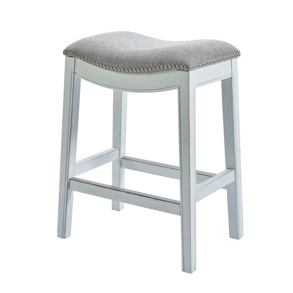 Zoey White 25-Inch Counter Height Stool, image 4