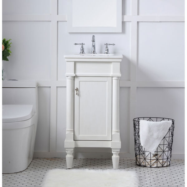 Lexington Antique White 18-Inch Vanity Sink Set, image 2