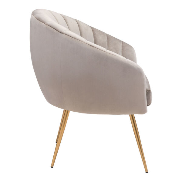 Max Gray and Gold Accent Chair, image 3