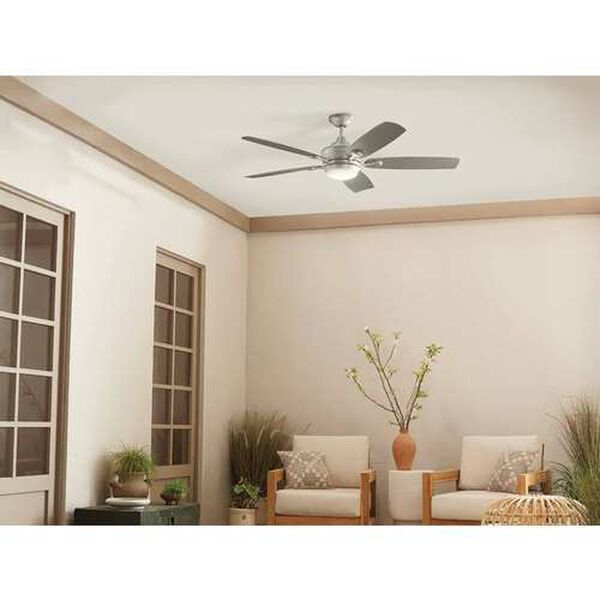 Tranquil Brushed Nickel LED 56-Inch Steel Ceiling Fan, image 3
