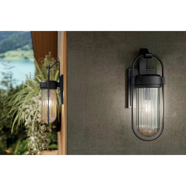 Brix Textured Black 19-Inch One-Light Outdoor Wall Light, image 6
