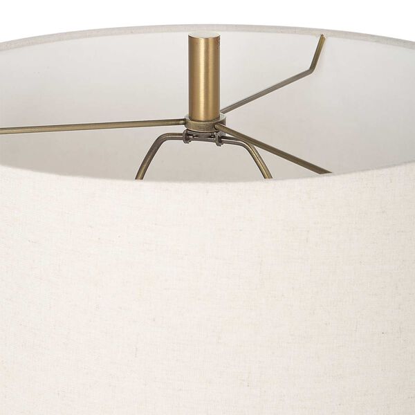 Marille Brushed Brass and Ivory One-Light Table Lamp, image 6