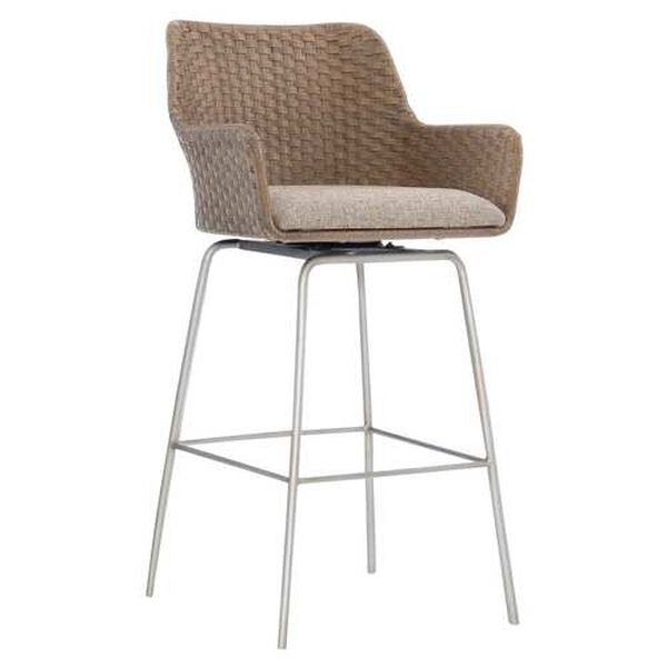 Logan Square Meade Natural, Gray and Stainless Steel Bar Stool, image 1