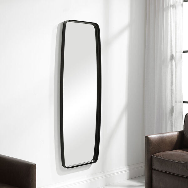 Linden Matte Black Full Length Oblong Wall Mirror, image 6