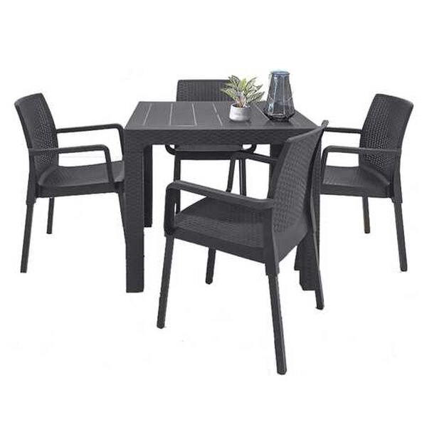 Napoli Anthracite Five-Piece Outdoor Dining Set, image 1