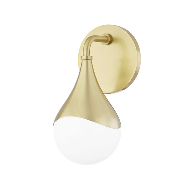 Ariana One-Light Wall Sconce with Opal Glossy Glass, image 1