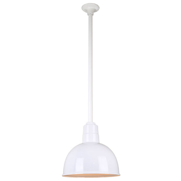 Warehouse White 12-Inch Pendant with 36-Inch Downrod, image 1