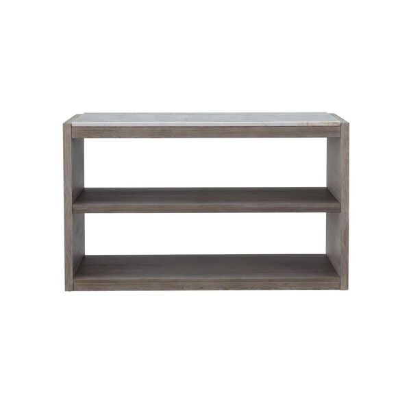 Moonbeam Moonlit Gray Marble Top Sofa Console Table, image 2