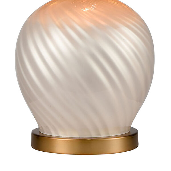 Koray Pearl and Aged Brass One-Light Table Lamp, image 4