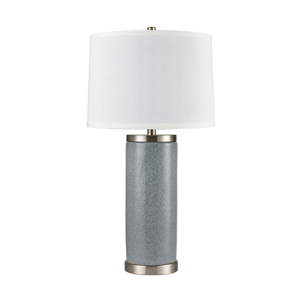 Bluestack Azure Blue Crackle and Satin Nickel One-Light Table Lamp, image 2
