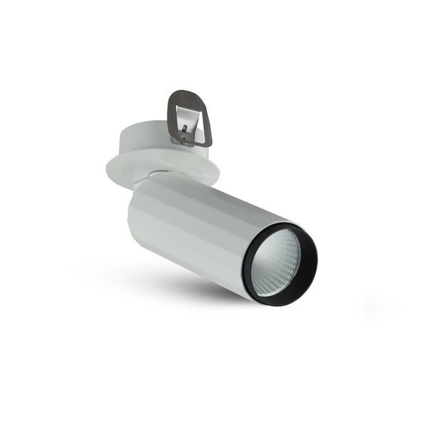 Orbit White Seven-Inch Adjustable LED Flush Mounted Spotlight, image 1